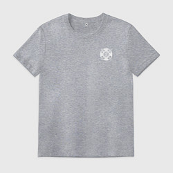 Футболка хлопковая мужская Волков бояться белый орнамент, цвет: меланж