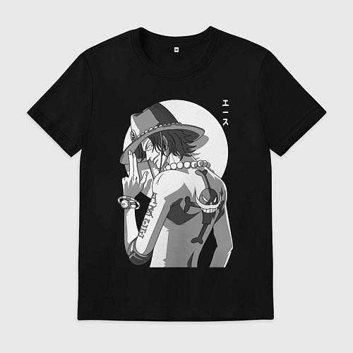Мужская футболка One piece Луффи взрослый / Черный – фото 1