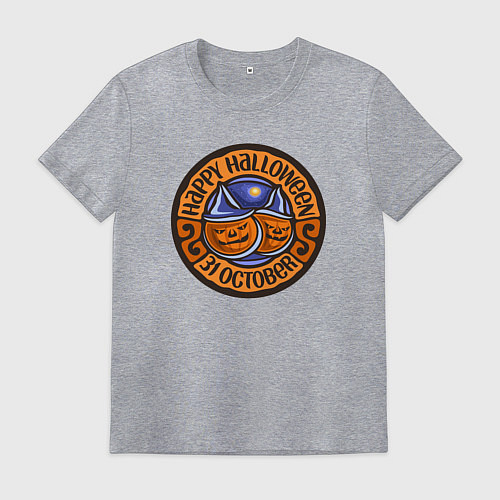 Мужская футболка Хэллоуин 31 октября / Меланж – фото 1