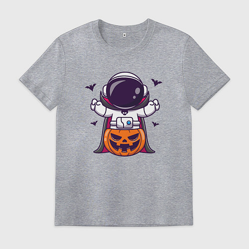 Мужская футболка Spaceman halloween / Меланж – фото 1