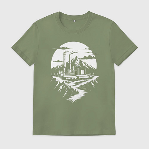 Мужская футболка Завод в горах / Авокадо – фото 1