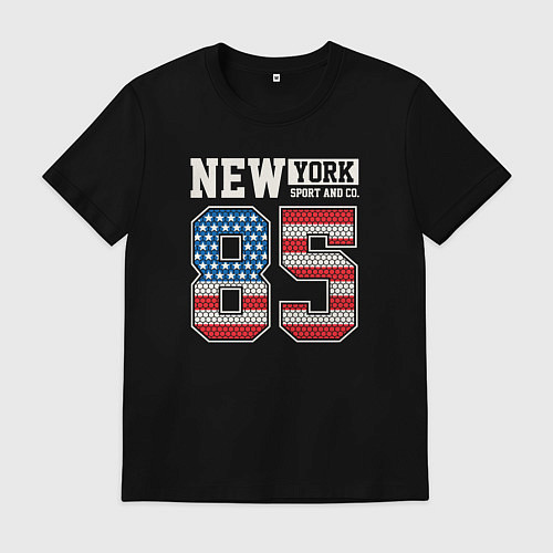 Мужская футболка New York 85 / Черный – фото 1