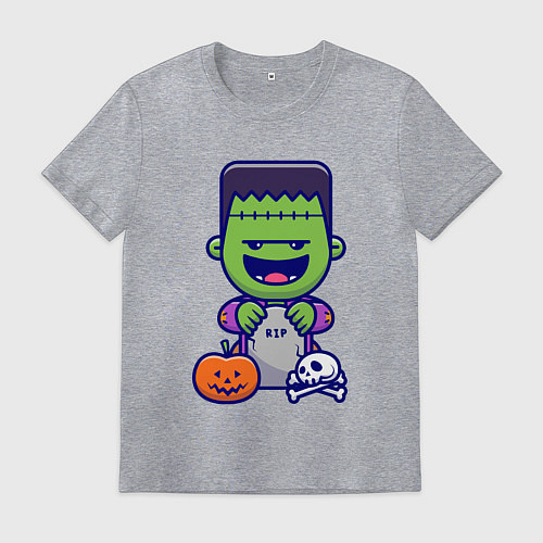 Мужская футболка Забавный Франкенштейн / Меланж – фото 1