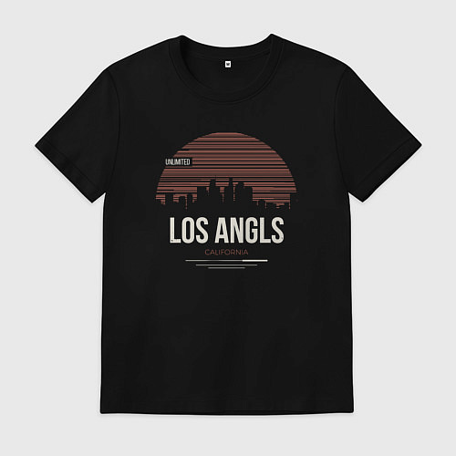 Мужская футболка LA California / Черный – фото 1