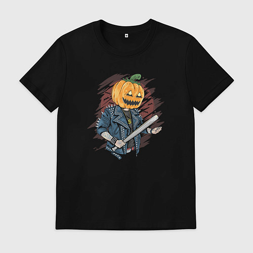 Мужская футболка Punk pumpkin / Черный – фото 1