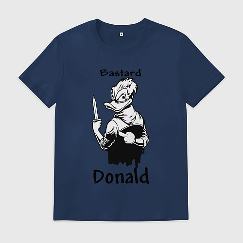 Мужская футболка Гангстер Дональд / Тёмно-синий – фото 1