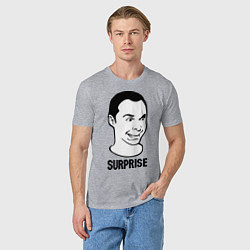 Футболка хлопковая мужская Sheldon surprise, цвет: меланж — фото 2