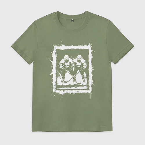 Мужская футболка Дуэль на льду / Авокадо – фото 1
