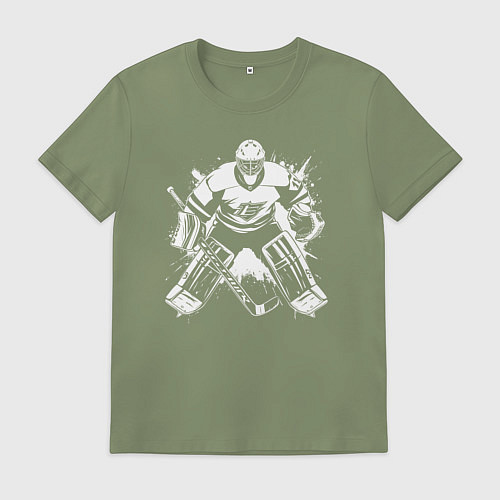 Мужская футболка Хоккейный вратарь граффити / Авокадо – фото 1