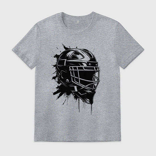 Мужская футболка Чёрная хоккейная маска / Меланж – фото 1