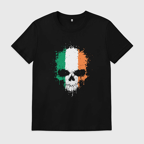 Мужская футболка Череп - Ирландия / Черный – фото 1