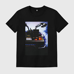 Футболка хлопковая мужская Out a time, цвет: черный