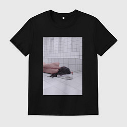 Футболка хлопковая мужская Субстанция, цвет: черный