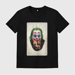 Футболка хлопковая мужская Джокер - Хоакин Феникс, цвет: черный