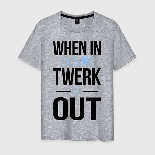 Мужская футболка Twerk it out / Меланж – фото 1