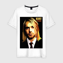 Футболка хлопковая мужская Cobain Art, цвет: белый