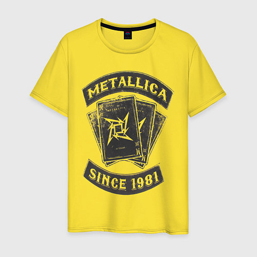 Мужская футболка Metallica: since 1981 / Желтый – фото 1