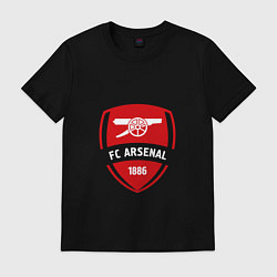 Футболка хлопковая мужская FC Arsenal: The Gunners, цвет: черный
