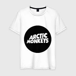 Футболка хлопковая мужская Arctic Monkeys Round, цвет: белый