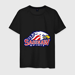 Футболка хлопковая мужская HC Saginaw Spirit, цвет: черный
