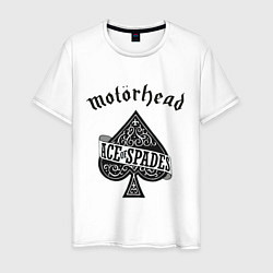 Футболка хлопковая мужская Motorhead: Ace of spades, цвет: белый