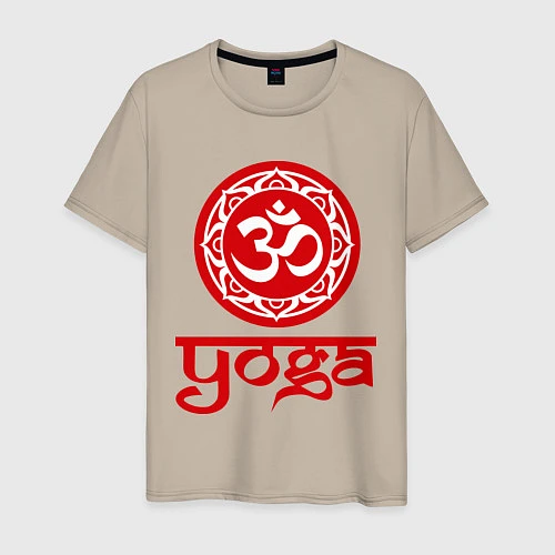 Мужская футболка OM Yoga / Миндальный – фото 1