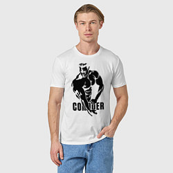 Футболка хлопковая мужская Conquer, цвет: белый — фото 2