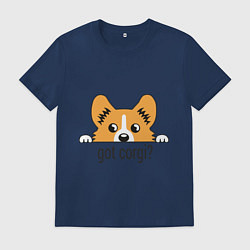 Футболка хлопковая мужская Got Corgi, цвет: тёмно-синий