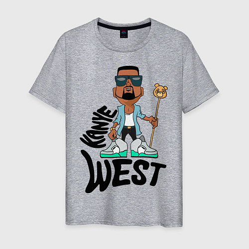Мужская футболка Kanye West Boy / Меланж – фото 1