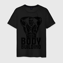 Футболка хлопковая мужская Bodybuilding (Бодибилдинг), цвет: черный