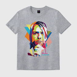 Футболка хлопковая мужская Kurt Cobain: Colors, цвет: меланж