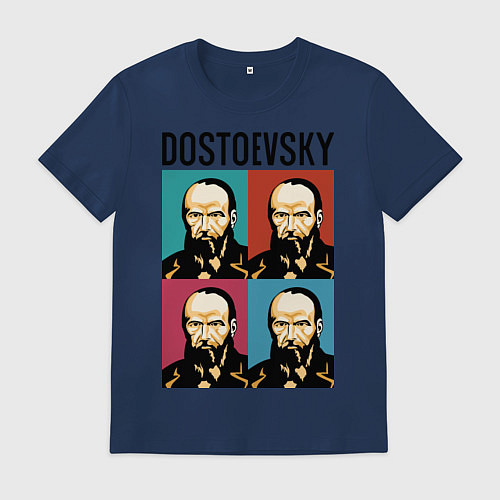 Мужская футболка Dostoevsky / Тёмно-синий – фото 1