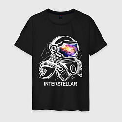 Футболка хлопковая мужская Interstellar Spaceman, цвет: черный