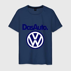 Футболка хлопковая мужская Volkswagen Das Auto, цвет: тёмно-синий