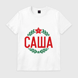 Футболка хлопковая мужская Саша, цвет: белый
