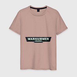Футболка хлопковая мужская Warhammer 40 000, цвет: пыльно-розовый