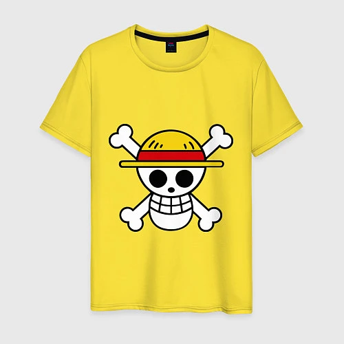 Мужская футболка Флаг Луффи / Желтый – фото 1