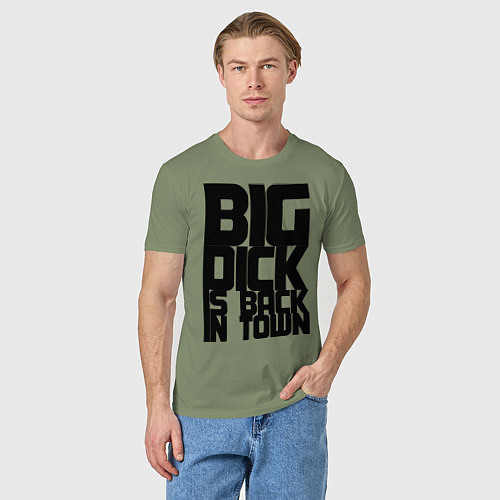 Мужская футболка BIG DICK IS BACK IN TOWN / Авокадо – фото 3