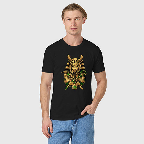 Мужская футболка Локи фараон / Черный – фото 3