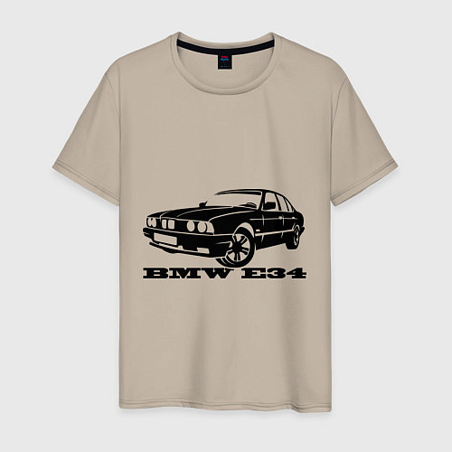 Мужская футболка BMW e34 5 series / Миндальный – фото 1