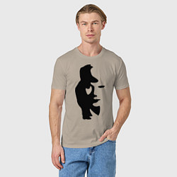 Футболка хлопковая мужская Саксофонист или девушка, цвет: миндальный — фото 2