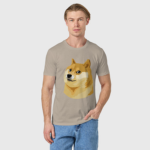 Мужская футболка Doge / Миндальный – фото 3