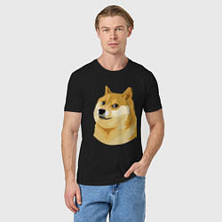 Футболка хлопковая мужская Doge, цвет: черный — фото 2