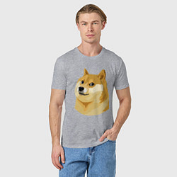 Футболка хлопковая мужская Doge, цвет: меланж — фото 2