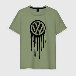 Футболка хлопковая мужская Volkswagen, цвет: авокадо