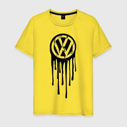 Футболка хлопковая мужская Volkswagen, цвет: желтый