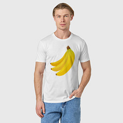 Футболка хлопковая мужская Бананас, цвет: белый — фото 2