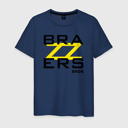 Мужская футболка Brazzers Bros / Тёмно-синий – фото 1