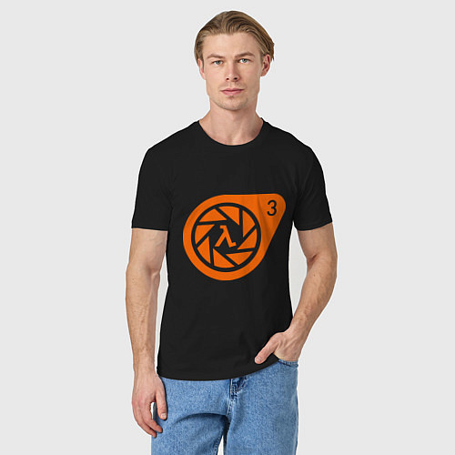 Мужская футболка Half-Life 3: Logo / Черный – фото 3