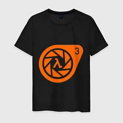 Футболка хлопковая мужская Half-Life 3: Logo, цвет: черный